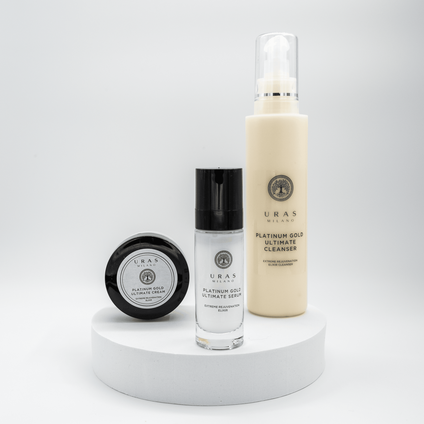 PLATINUM GOLD ULTIMATE CREAM - PLATINUM GOLD ULTIMATE SERUM - PLATINUM GOLD ULTIMATE CLEANSER  EXTREME REJUVENATION ELIXIR